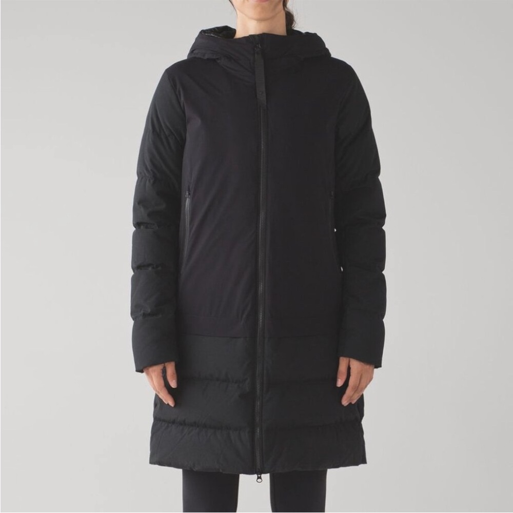 Lululemon Cold As Fluff Goose Down Parka Puffer Jacket Black Women’s Size 4